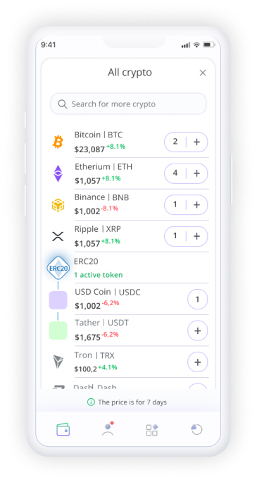 Payperless New Dashboard All crypto screen