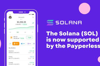 The Solana (SOL) is Now Supported by the Payperless Cryptocurrency Wallet